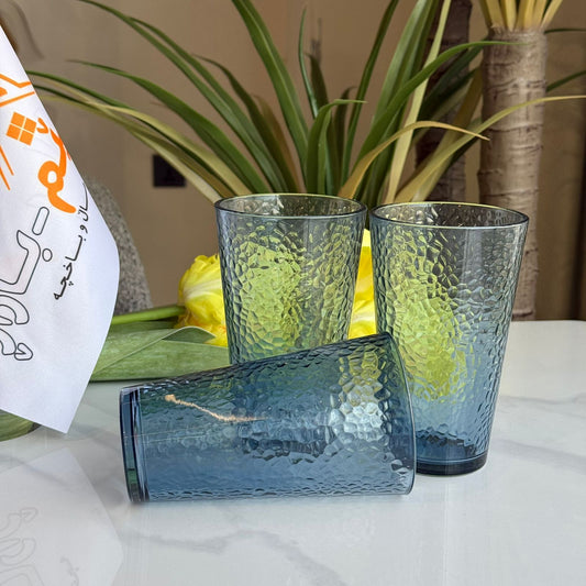 Modern Textured Glassware Set