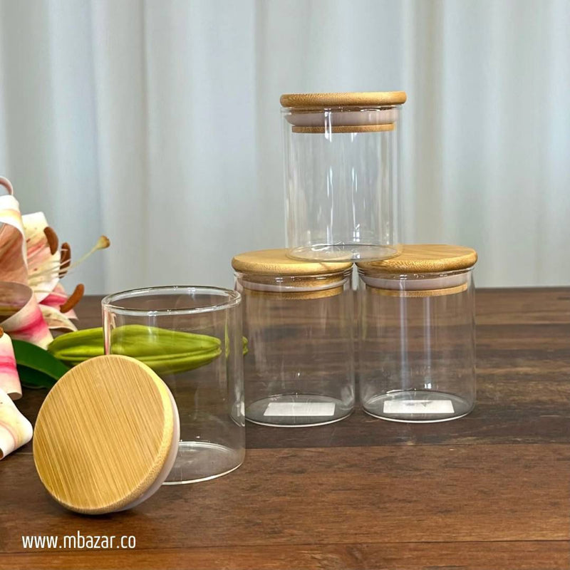 Simple Wooden Lid Storage Jar