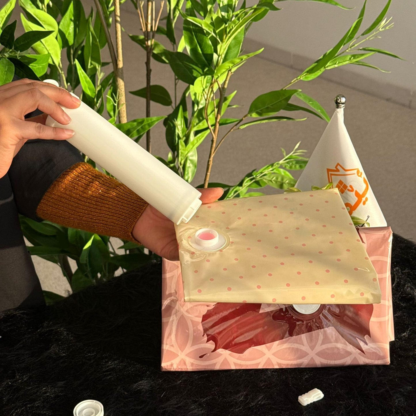 أكياس تخزين مفرغة من الهواء بمضخة يدوية – أكياس ضغط موفرة للمساحة