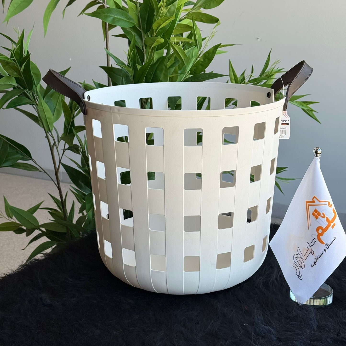 سلات تخزين دائرية متعددة الأغراض بمقابض