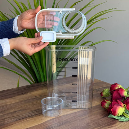  حافظات تخزين البقوليات والحبوب مع كوب قياس