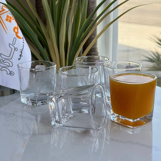 مجموعة الأواني الزجاجية الشفافة الحديثة البسيطة