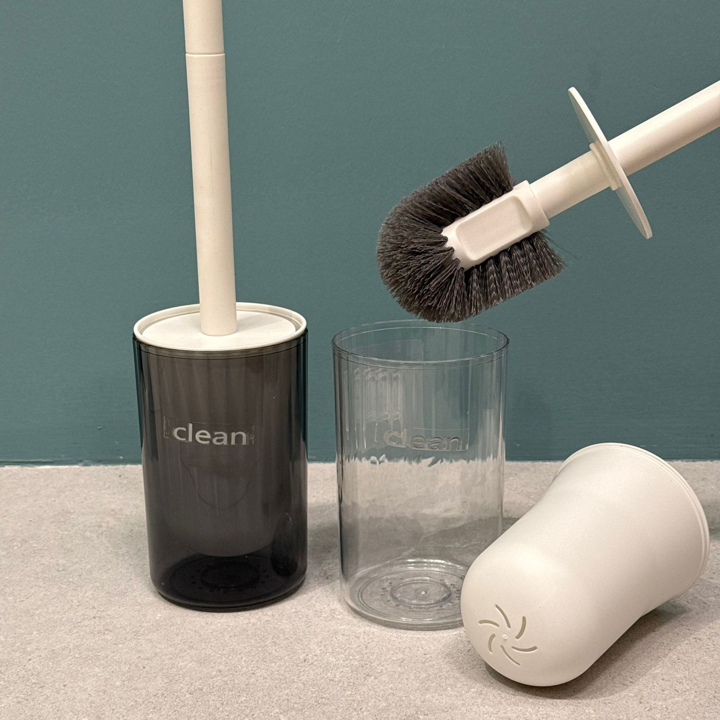 Clean Toilet Brush Set with Removable Inner Cup