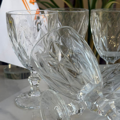 سێتی پەرداخی کلاسیکی شووشەی ڕوون