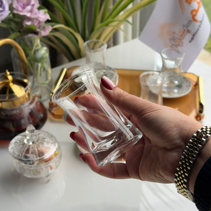 Double-Wall Tea Glass & Decorative Saucer Set