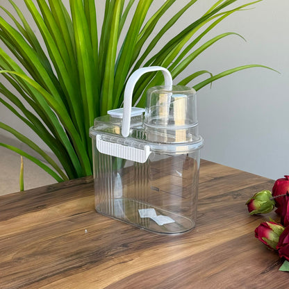  حافظات تخزين البقوليات والحبوب مع كوب قياس