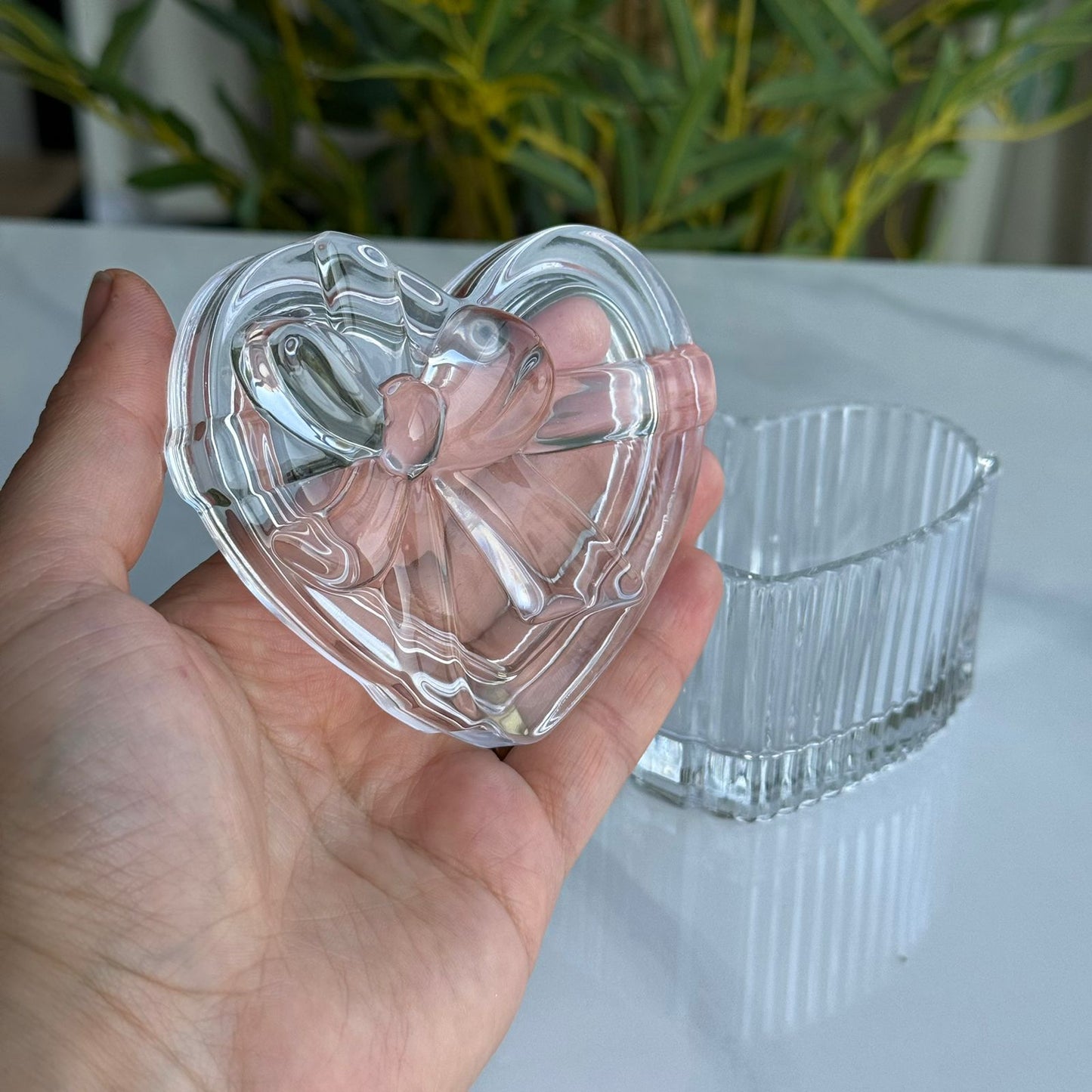 Luxury Glass Table Accessory Box with Lid