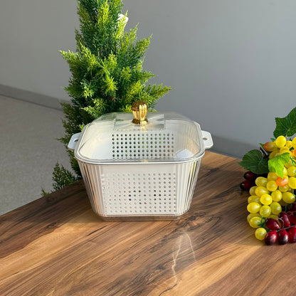 Multi-Purpose Washing & Storage Bowl Strainer With Lid