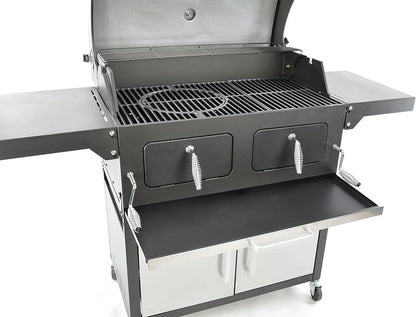 Barbecue Grill with Lid & Removable Round Grill Insert
