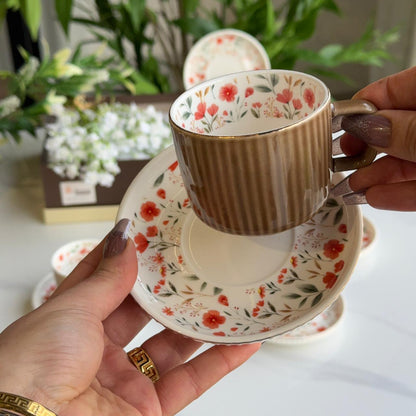 Elegance Design کوپ و سێتی دەفری قاوە