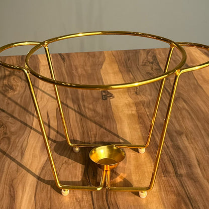 Luxury Gold Glass Chafing Dish Collection – Oval & Round Designs