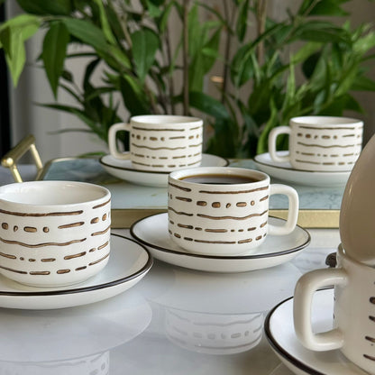 Modern Coffee Cup & Saucer Set