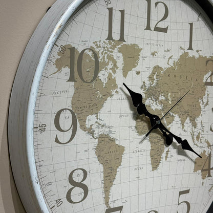 Modern World Map Design Wall Clock