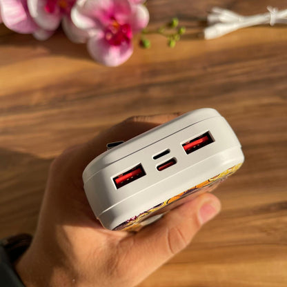 20000mAh Bank 6-Port Power Bank مع الكابلات المدمجة ، شاشة LED