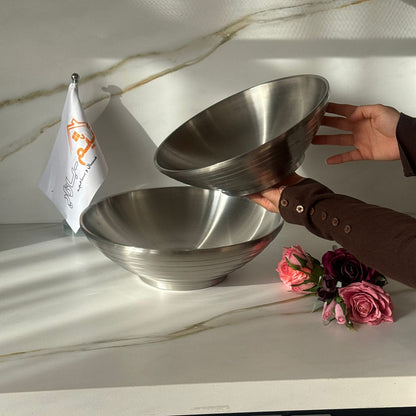  قاپی پێشکەشکردنی پۆڵا ستانلێسی نایاب - بە 2 قەبارە 