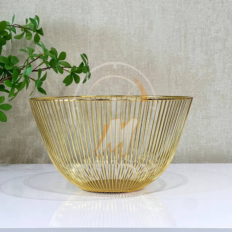 H021 Metal Serving Mesh Basket Bowl