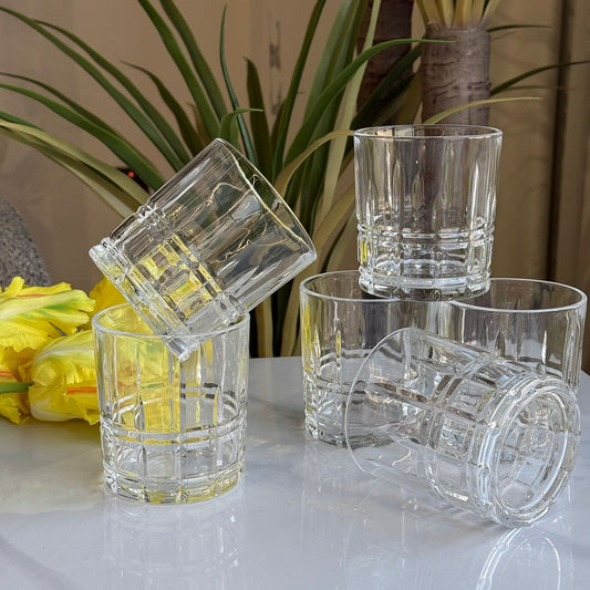 6 قطع - طقم أواني زجاجية شفافة حديثة