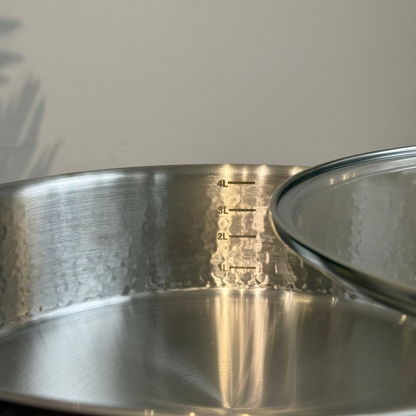 Luxury Hammered Stainless Steel Cookware Set with Frying Pan