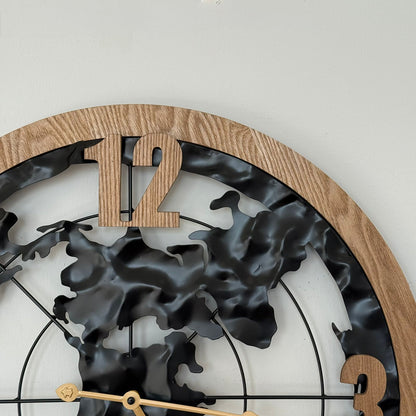 ساعة الخريطة العالمية ساعة الحائط