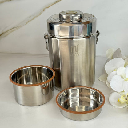 صندوق غداء محمول من الفولاذ المقاوم للصدأ