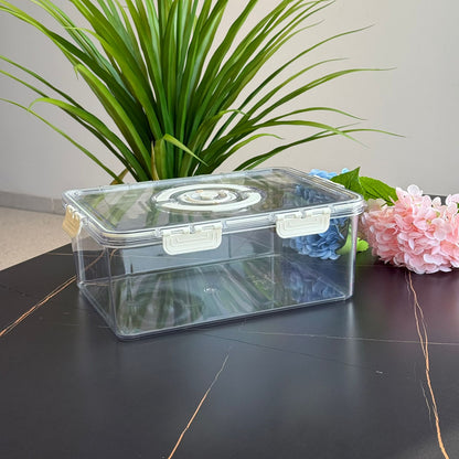 4-Piece Clear Airtight Food Storage Container Set - With Date Dial