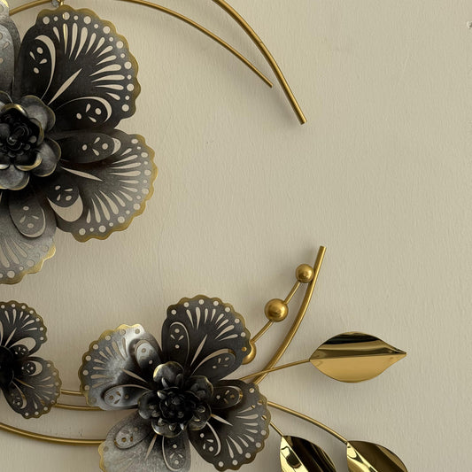 دیکۆری دیواری دەوری کانزای گوڵاوی