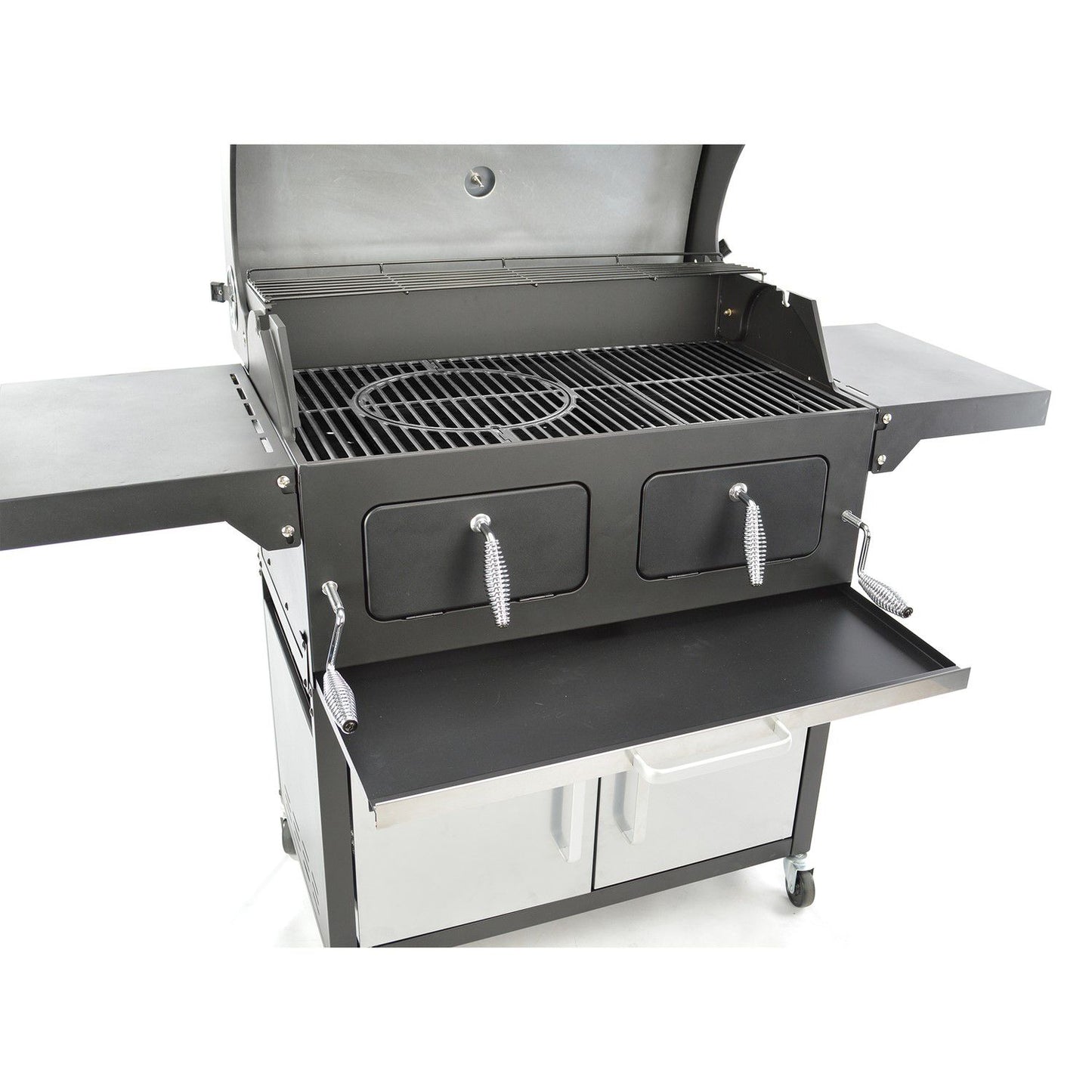 Barbecue Grill with Lid & Removable Round Grill Insert