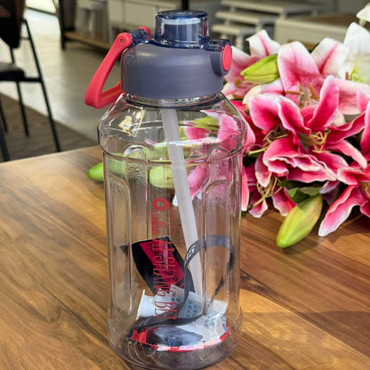 Multi-Color Sport Drinking Bottle With Straw