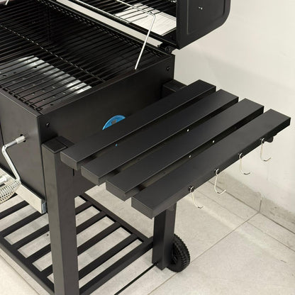 Barbecue Grill with Side & Storage Shelves