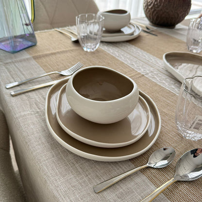 Modern Luxury Two-Tone Ceramic Dinnerware Set