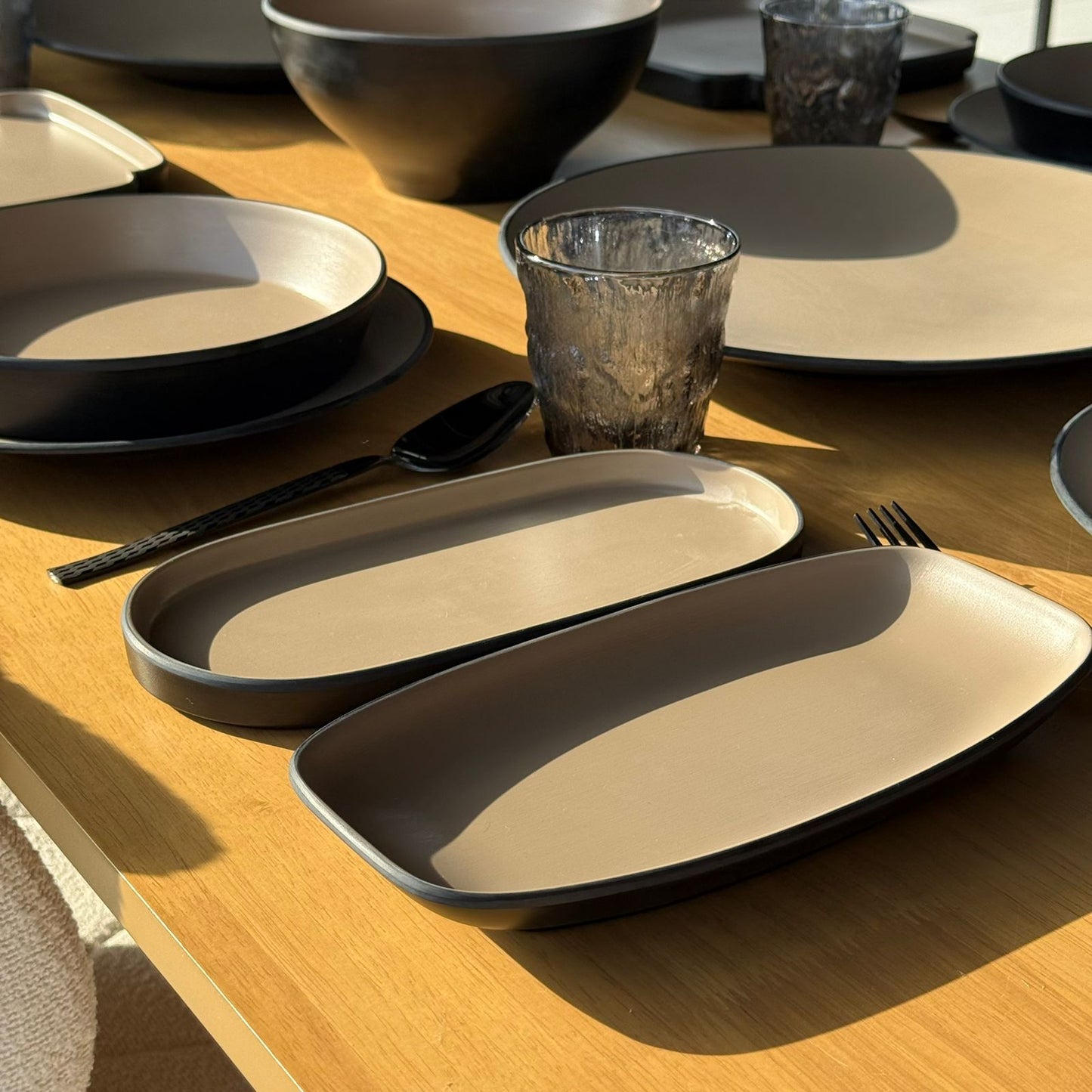 Modern Minimalist Melamine Dinnerware Plate Set