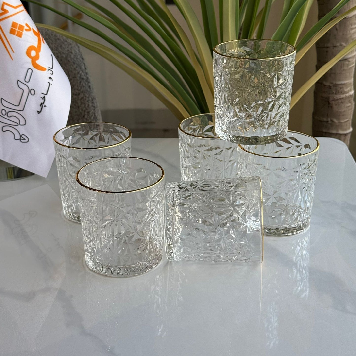 6-peices elegant glassware collection