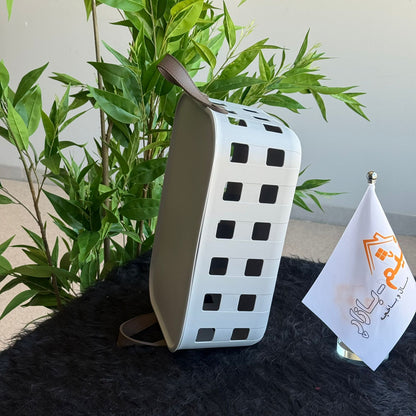 سلال تخزين بلاستيكية بتصميم قابل للتكديس والتهوية مع مقابض