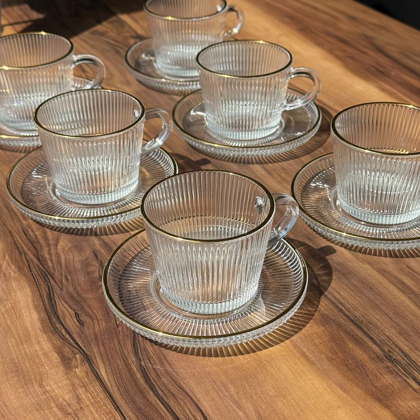 مۆدێرن Elegance Gold-rim Teacup Collection