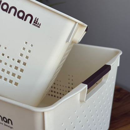 2-Sized Durable Multi-Purpose Storage Baskets