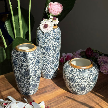 گوڵدانە شینە ڕەسەنەکان بە مۆتیڤی گوڵ و تاچ ئۆرکید