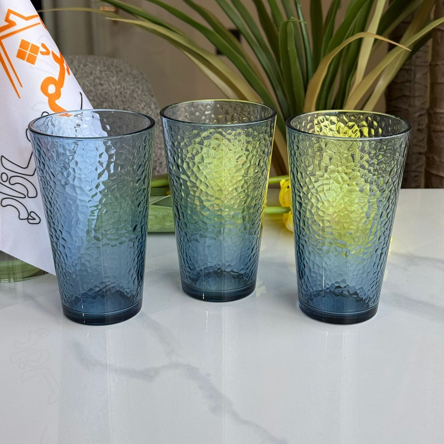 Modern Textured Glassware Set