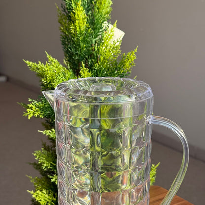 Clear Plastic Water Pitcher Set With Cups