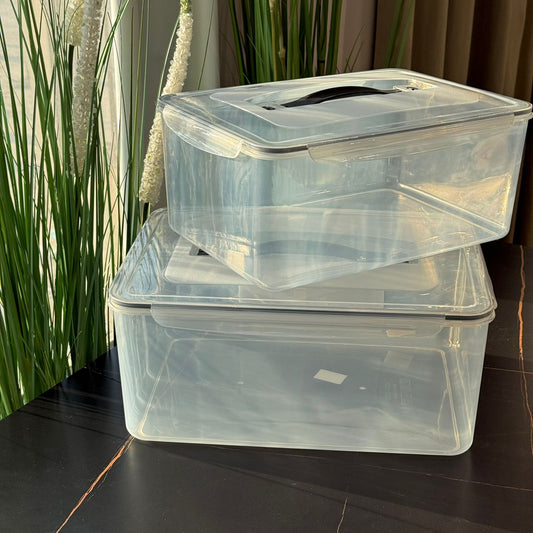 Stackable Multi-Purpose Storage Boxes - Set of 2