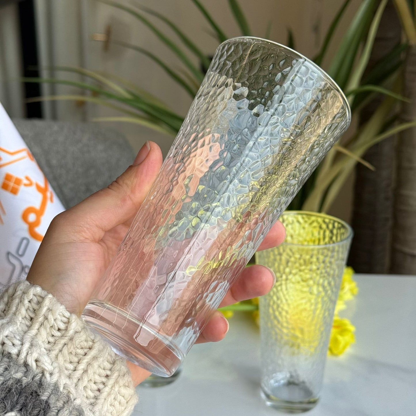 Modern Textured Glassware Set