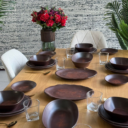 طقم أطباق عشاء أنيق وعصري من الميلامين