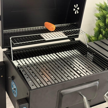 Barbecue Grill with Side & Storage Shelves
