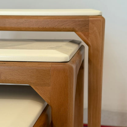 Luca - Modern Durable Table Set - Beige & Grey