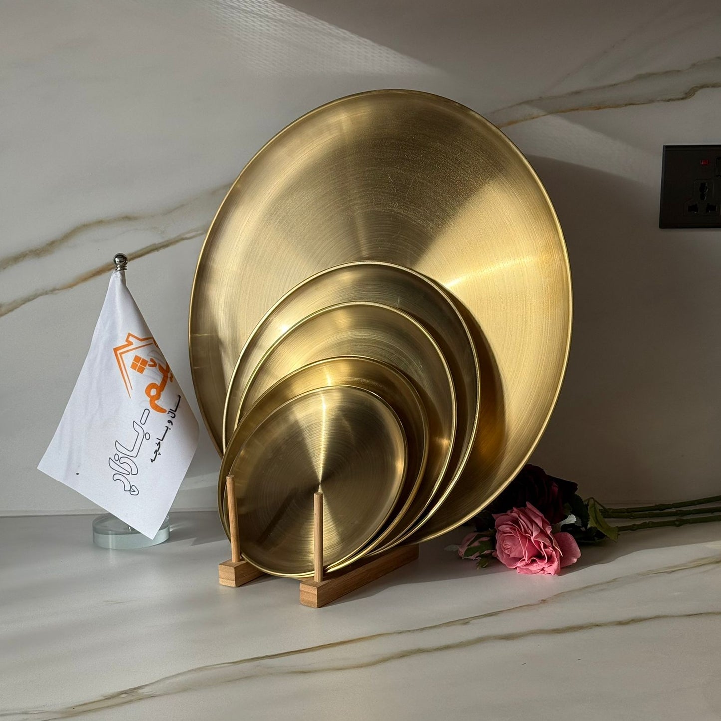 Multi-Purpose Gold Stainless Steel Plates & Trays