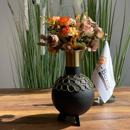 گوڵدانێکی دیکۆراتی کانزای مۆدێرن و لوکس