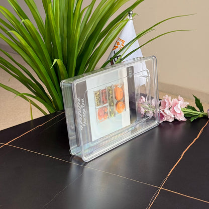 صندوق تخزين أكريليك مع غطاء