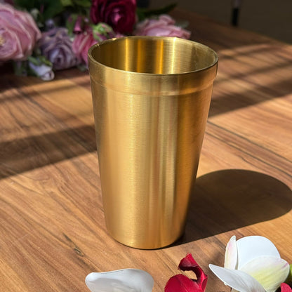 Vintage Luxe Gold Stainless Steel Drinking Glass