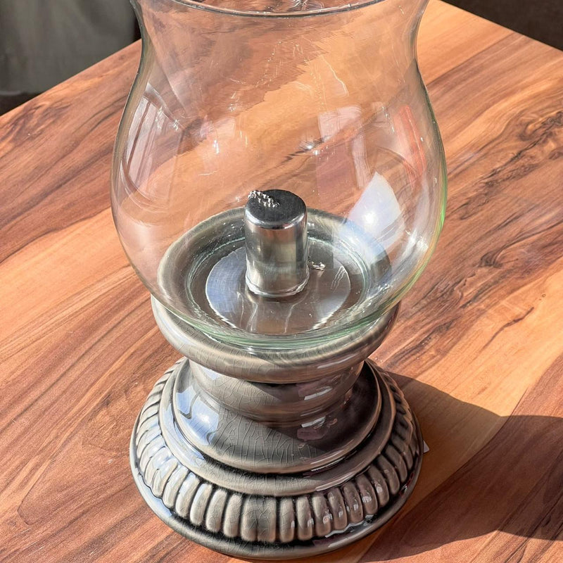 Vintage Glass Oil Lamp