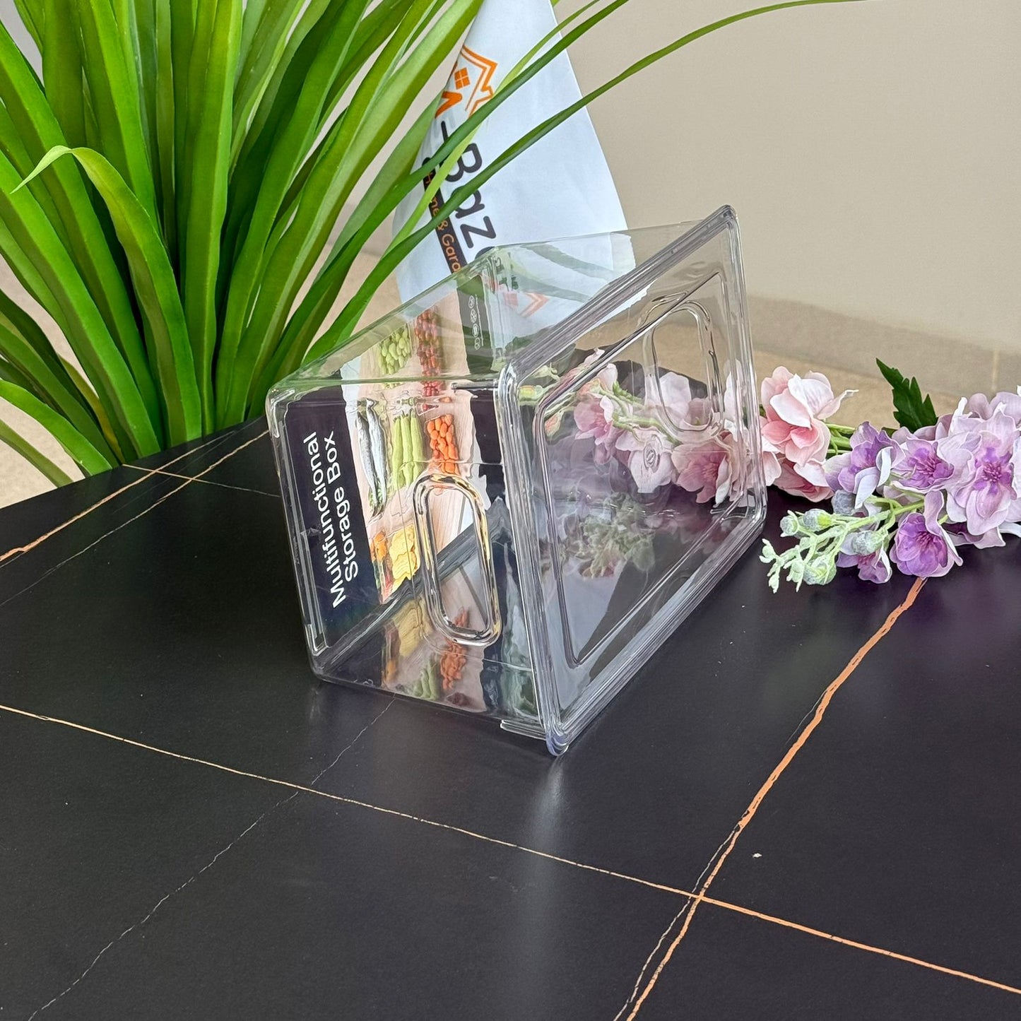 سندوقی هەڵگرتنی ئەکریلیکی ڕوون بە سەرەوە