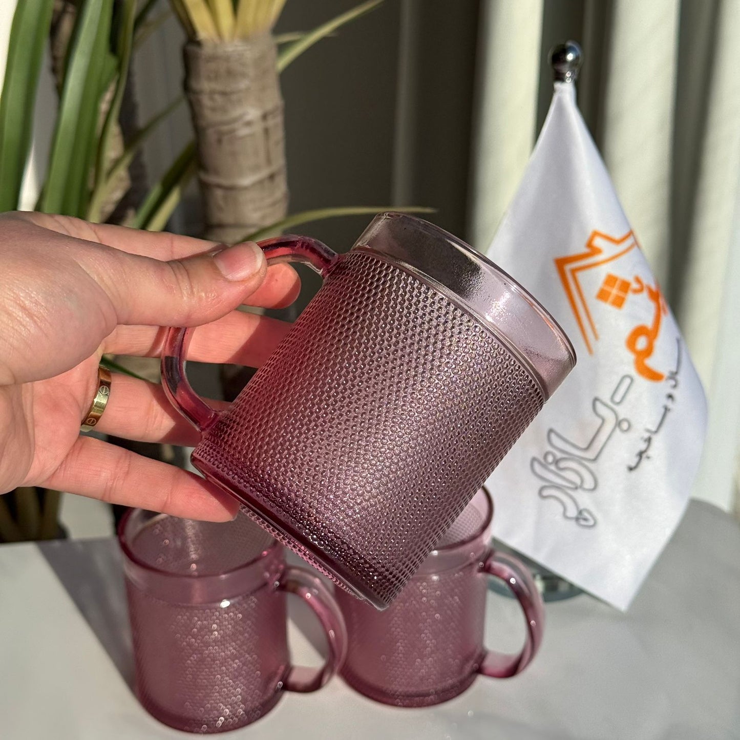 کوپی چای شووشەی ڕەسەن و شیک - سێتی ٣